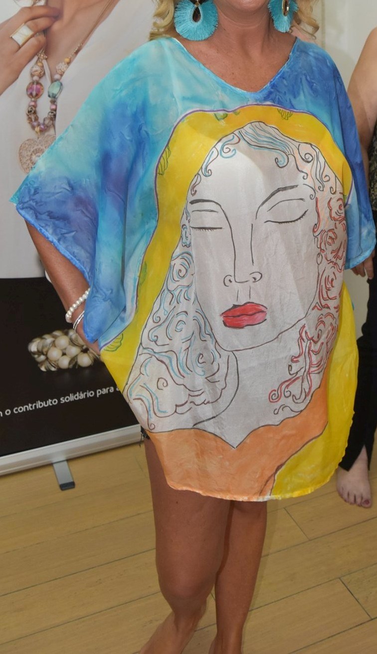 Arte vestível - Tecidos pintados por Lena Gal